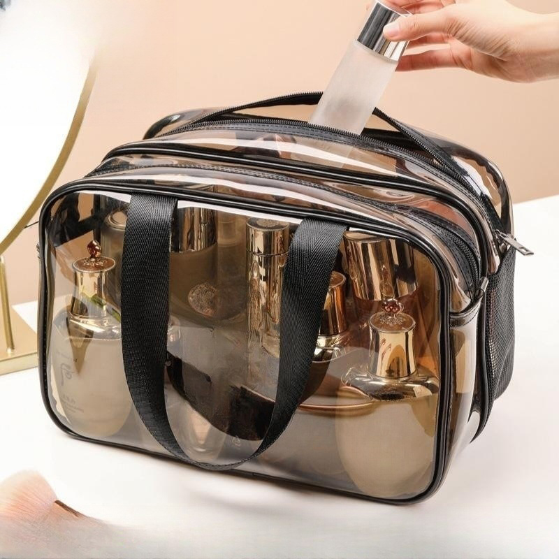 Beauty Makeup Tool Collection - Цельный двухслойный косметический органайзер большой емкости,