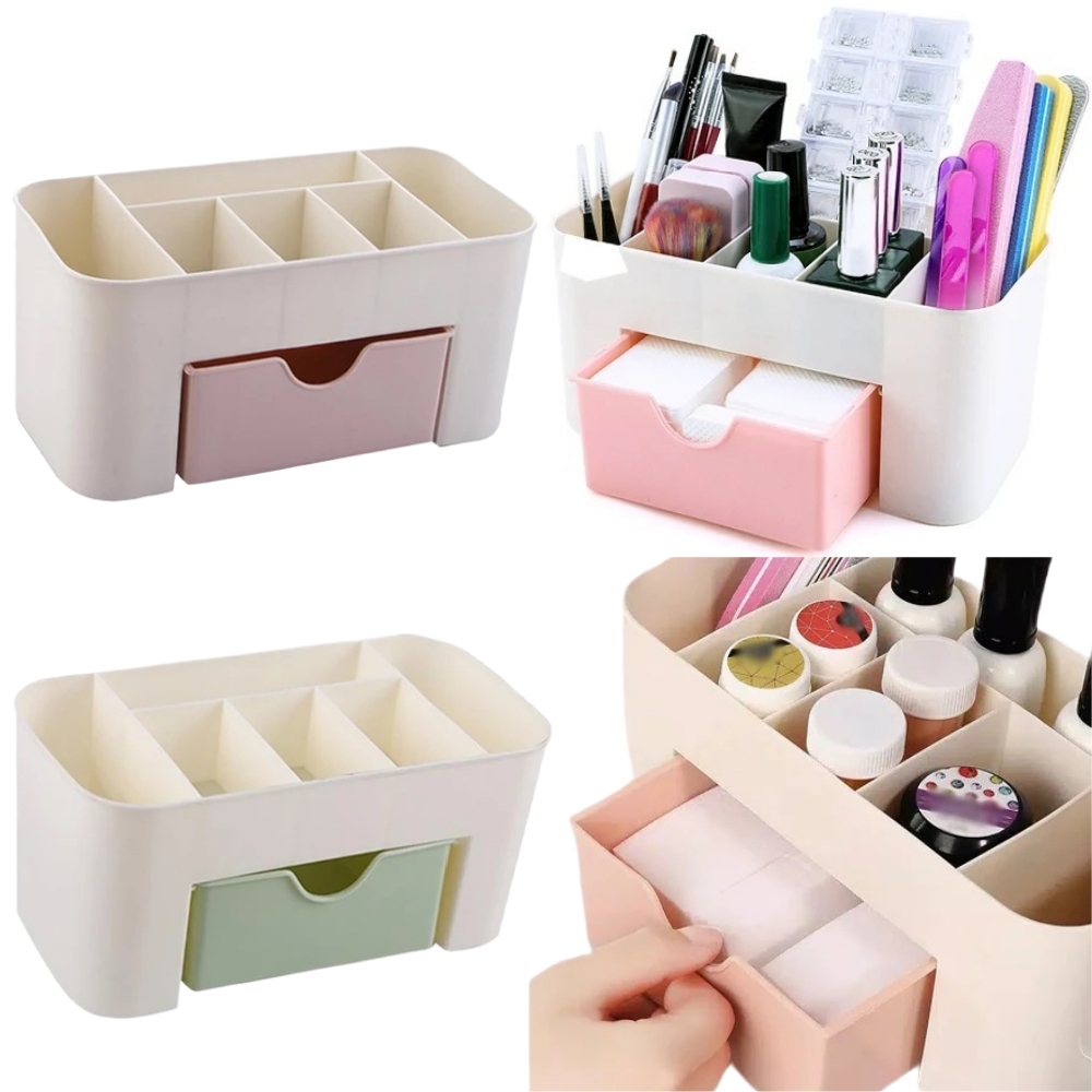 Beauty Makeup Box - Органайзер для дизайна ногтей, настольный ящик,