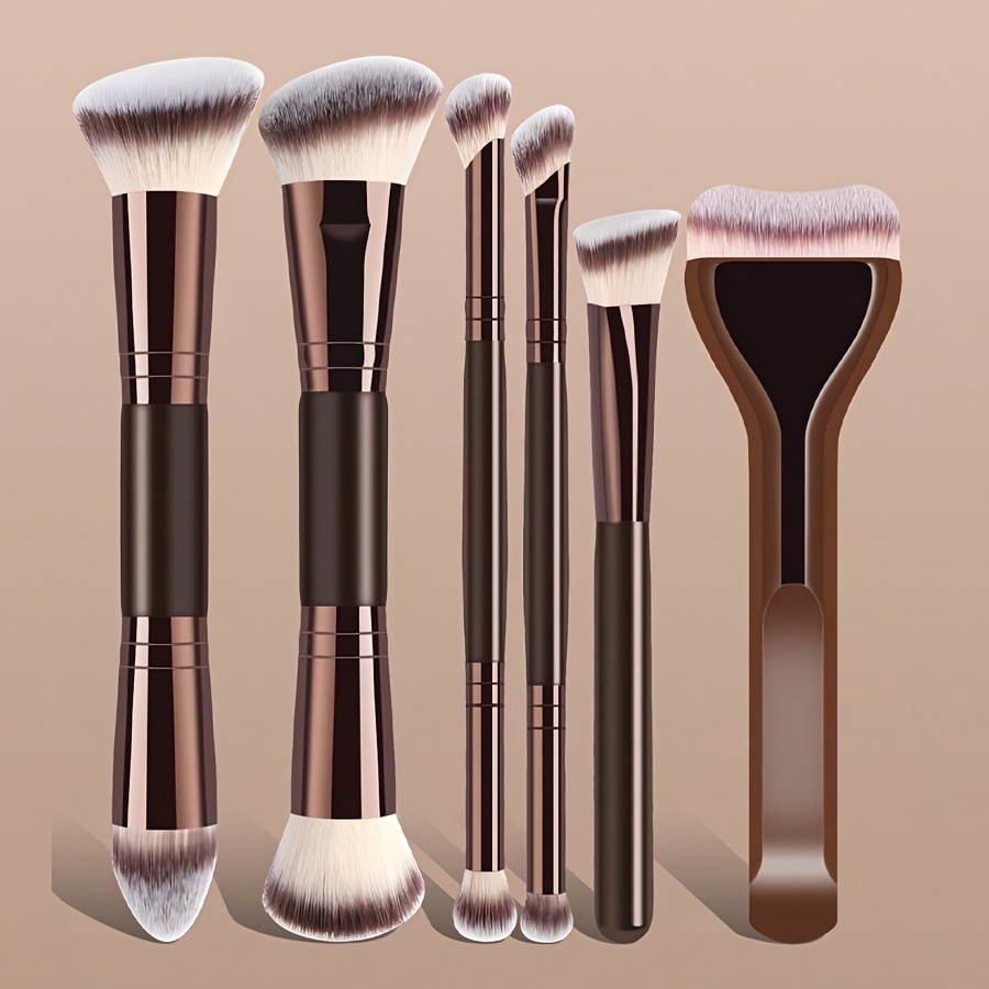 Huda Beauty Makeup Brush Set - Набор двусторонних кистей для макияжа, 6