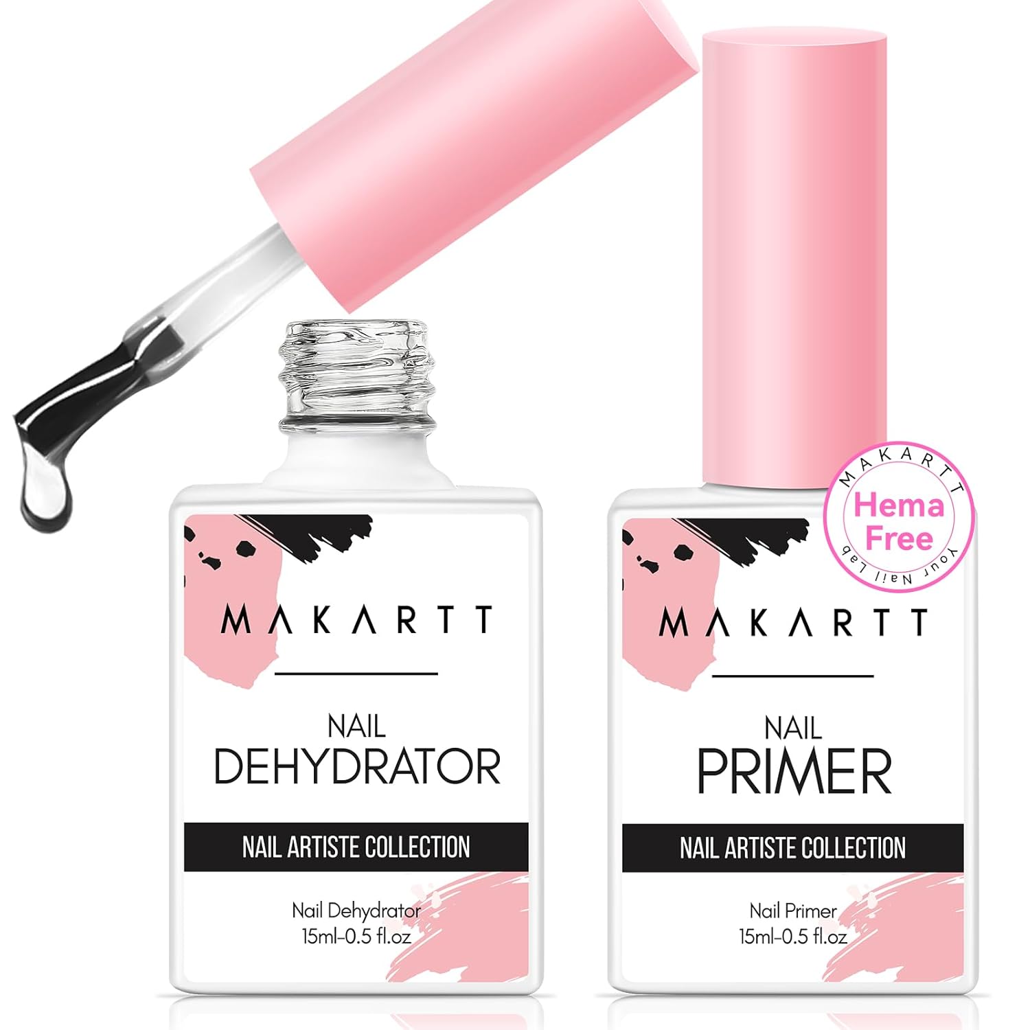 Nail Dehydrator Primer - 2 шт., без кислоты, натуральный праймер
